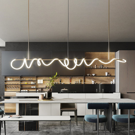 Modern Simple Restaurant Creative Strip Art Note Chandelier